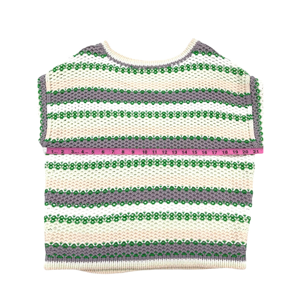 Reiss Anna Pastel Stripe Knit Sweater Pullover In Green & White Sz S - Picture 6 of 12